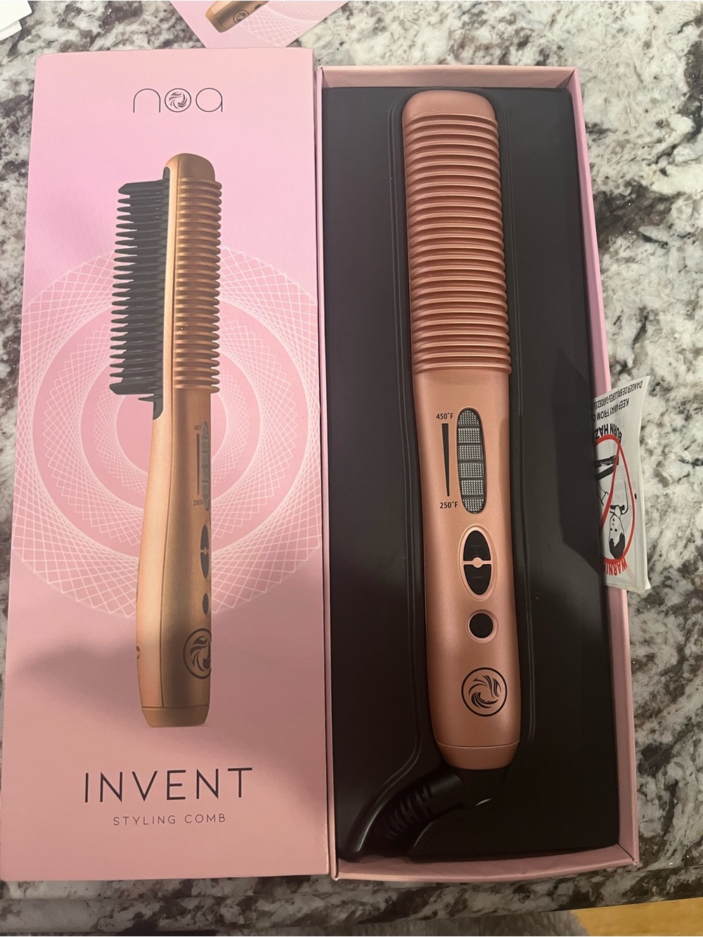 Invent Styling Comb in Rose Gold